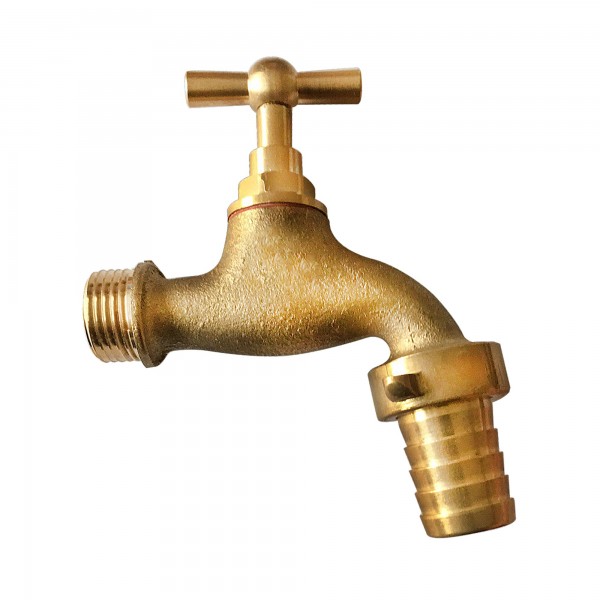 Grifo laton con racor curvo 1/2