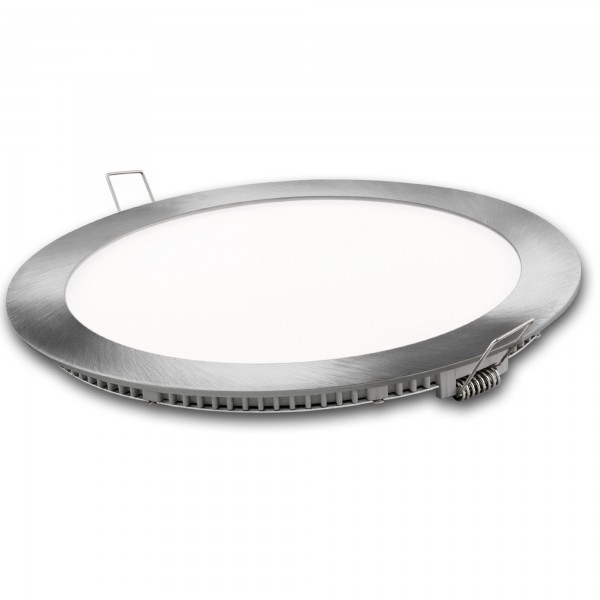 Downlight led redondo plata 24w.fria