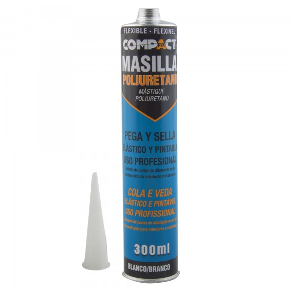 Masilla poliuretano flexib.300ml. blanca