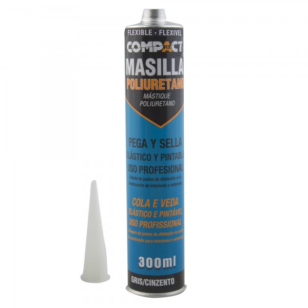 Masilla poliuretano flexib.300ml. gris