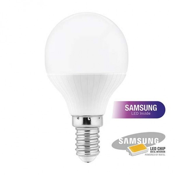 Bomb.led samsung esferica  e27 8w.fria (caja de 10 unidades)