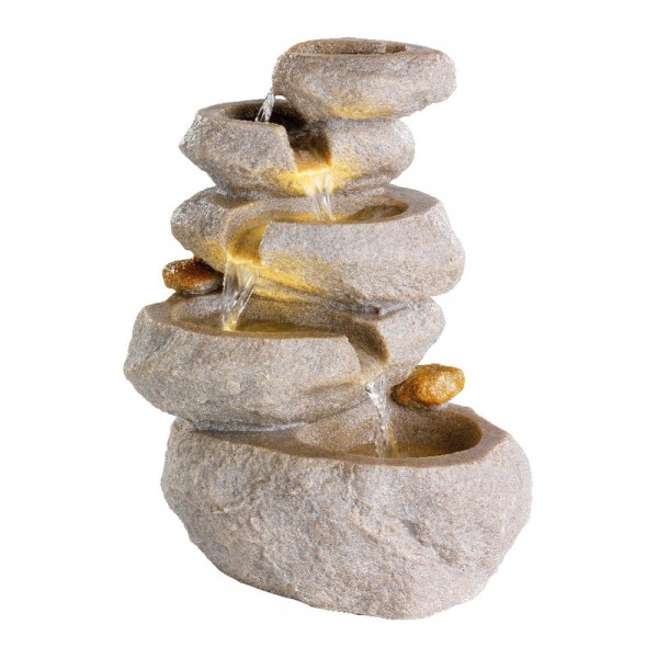 Fuente de poliresina para interior y exterior, 18 x 23 x 35 cm