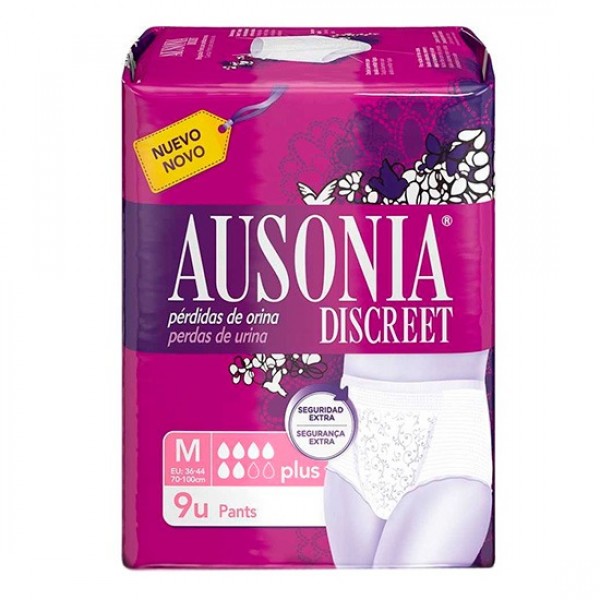 Ausonia Discreet Pants Plus 9 Braguitas Incontin