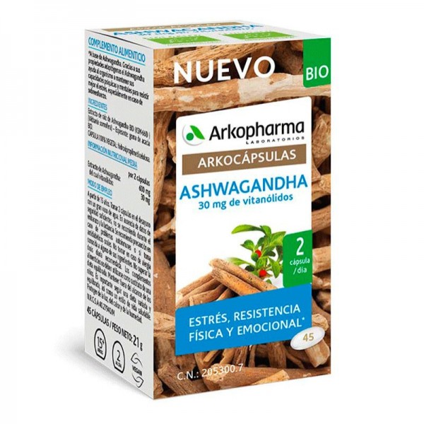 Arkopharma Arkocápsulas Ashwagandha Bio 45 Cápsulas