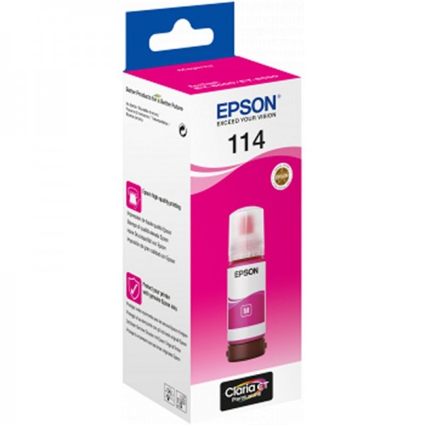 Epson botella tinta ecotank 114 magenta
