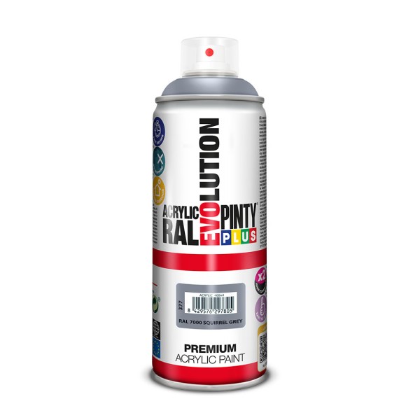 Pintura acrílica spray evolution 520 cc ral 7000 squirrel grey 300 g