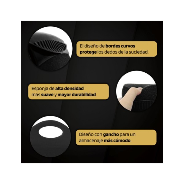 Aplicador para Neumáticos Billionaire Esponja de Espuma con Estuche Incorporado para Ruedas