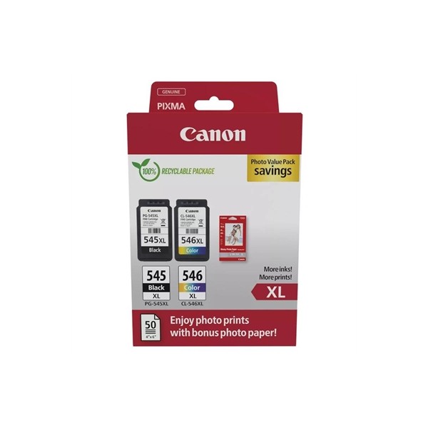 Canon cartucho multipack pg-545xl/cl-546xl