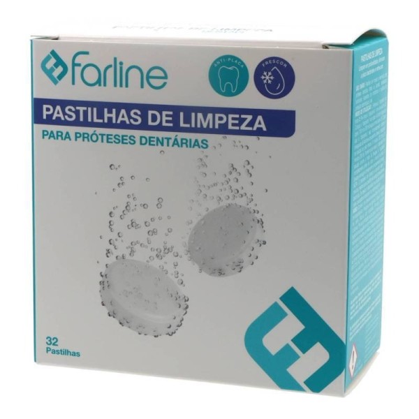 Farline Pastillas Limpiadoras Limpieza Protesis 