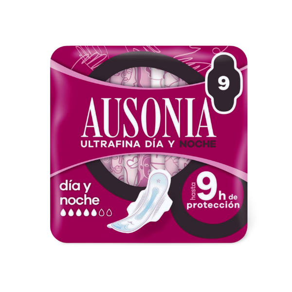 AUSONIA Compresas ULTRAFINA noche alas  9 u