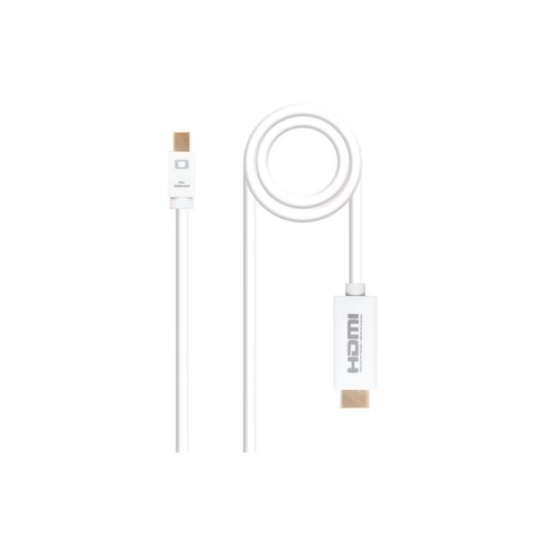 Nanocable cable conversor mini dp/ hdmi 2 m blanco