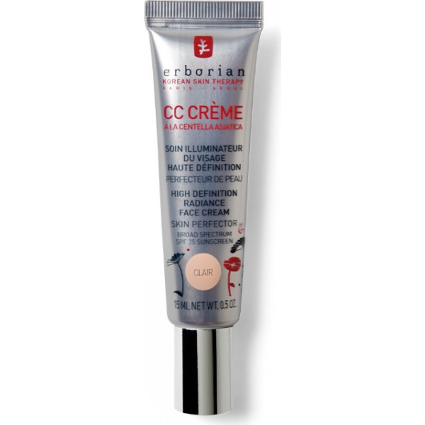 Erborian Cc Cream a La Centella Asiática Tono Clair (Claro) SPF 30 Iluminadora 15 ml