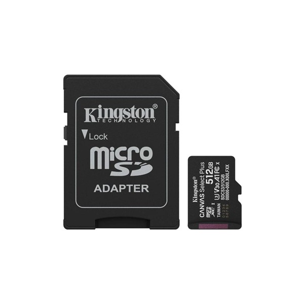 Kingston sdcs3/512gb microsdxc gen3 150mb/s a1