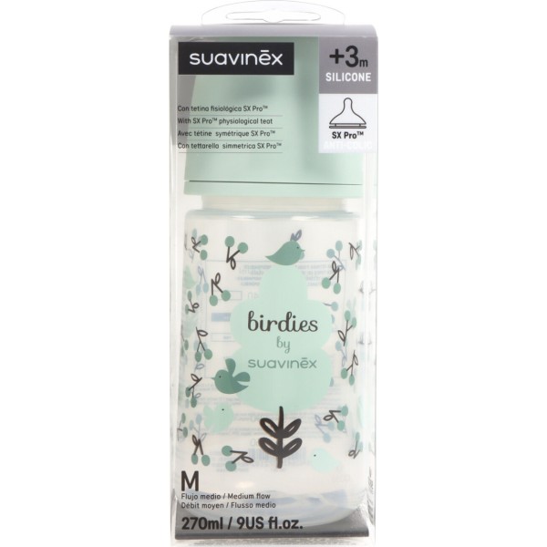 Suavinex Biberon Prints Tetina Fisiológica Sx Pro Flujo Medio 270ml