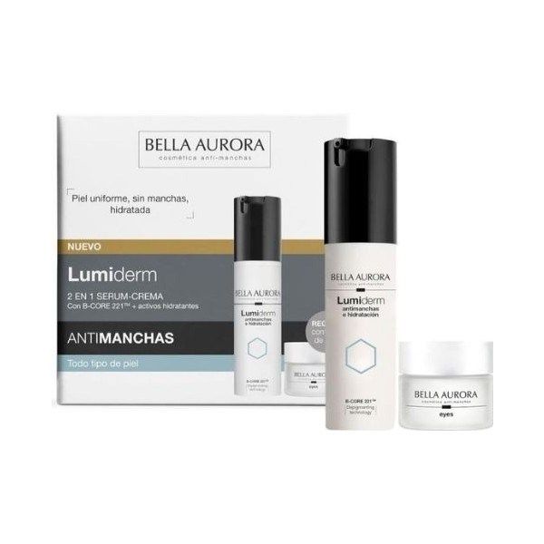 Bella aurora lumiderm antimanchas/hidratación + contorno de ojos REGALO