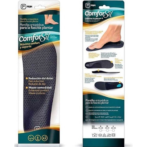 Prim Comforsil Plantillas Ortopedicas para Fascitis Plantar Talla L 42-46