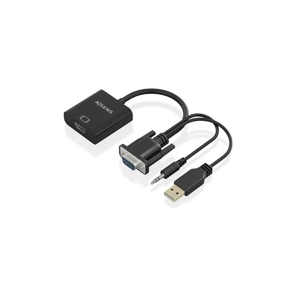 Aisens conversor svga/m+jack3.5/m+usb a/m hdmi/h