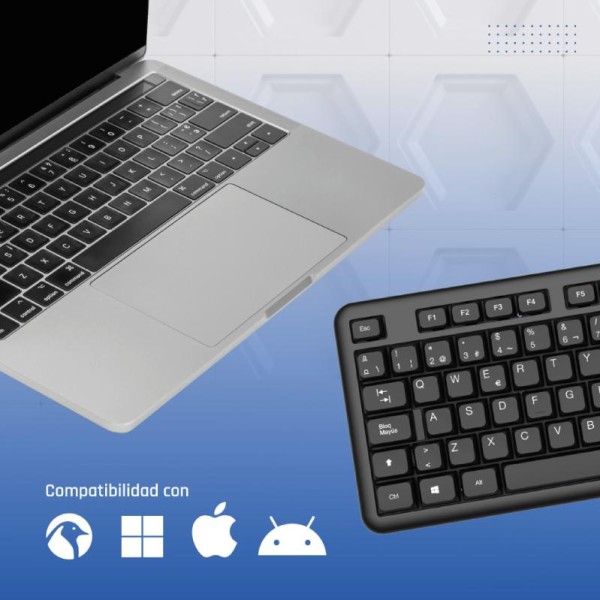 Iggual teclado usb estándar ck-office-105t negro
